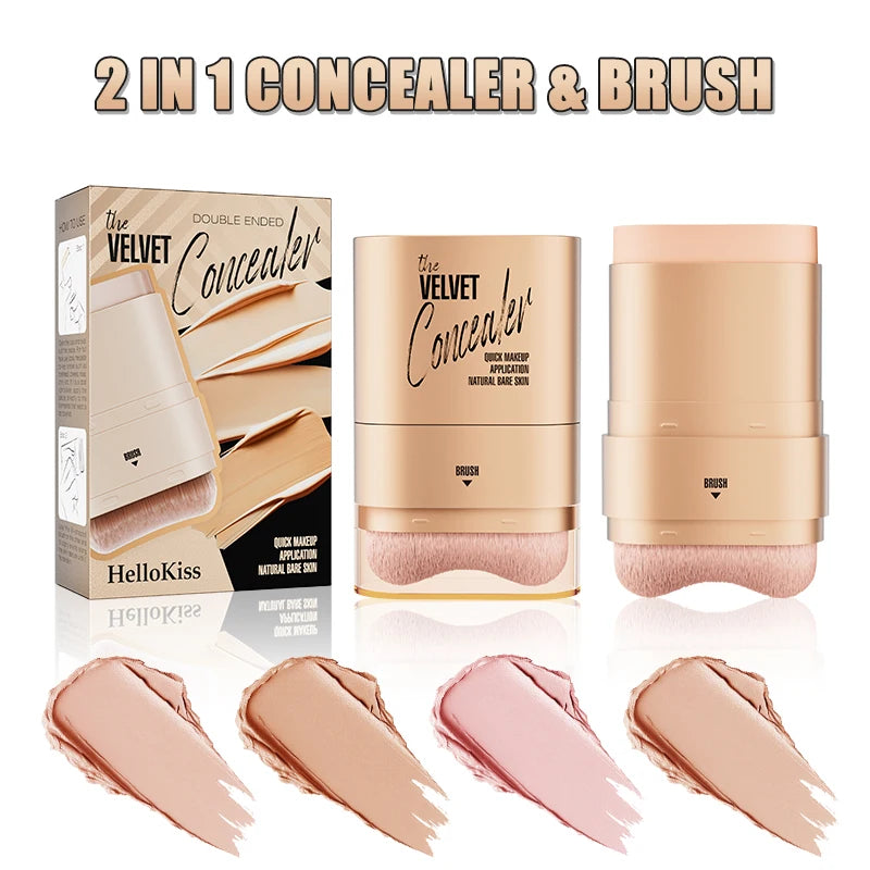 Bâton Correcteur & Fond de Teint 2 en 1 – Couvre-Cernes, Imperméable & Maquillage Impeccable