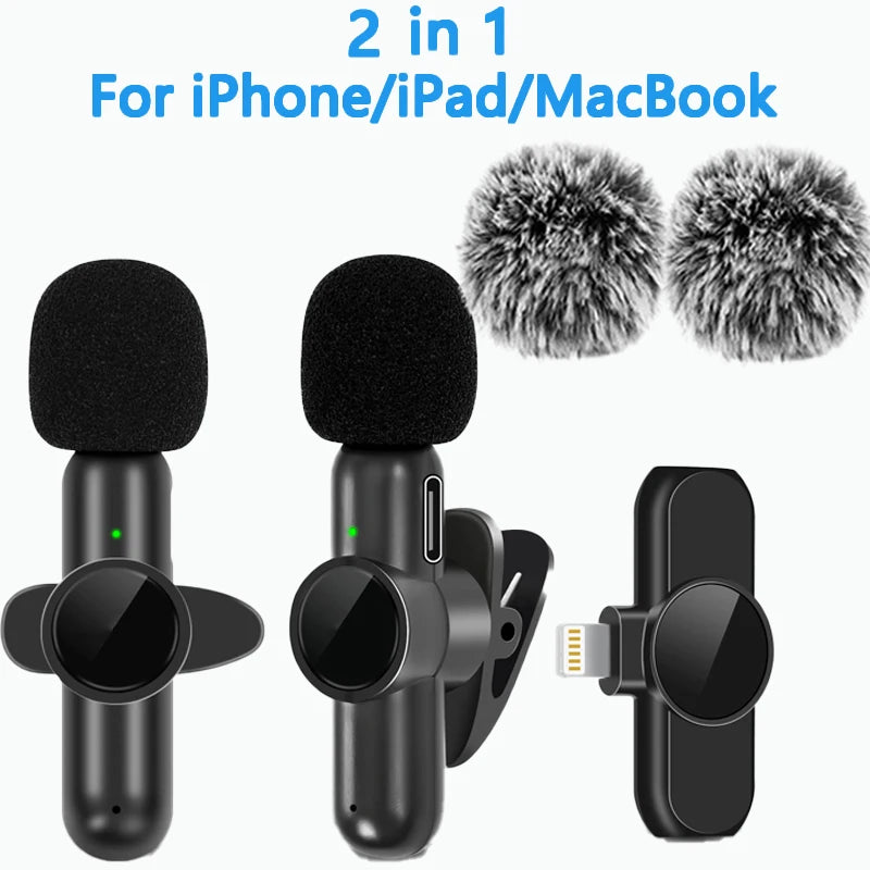 Microphone Lavallière sans fil 2.4G – Audio et Vidéo Haute Qualité