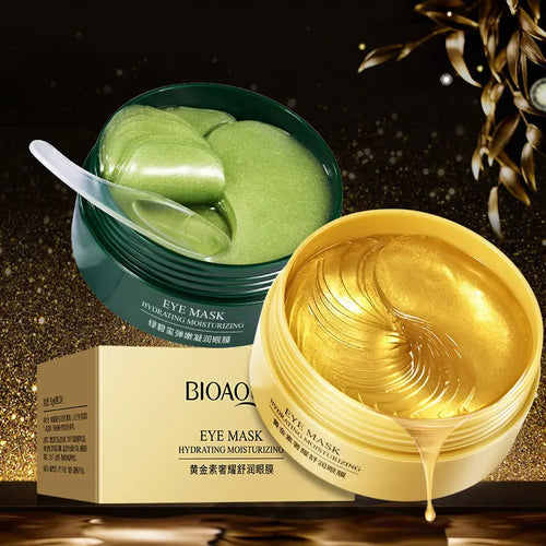BIOAQUA Masques pour les Yeux au Collagène – 60 Pièces, Hydratant, Raffermissant, Anti-Cernes et Anti-Poches