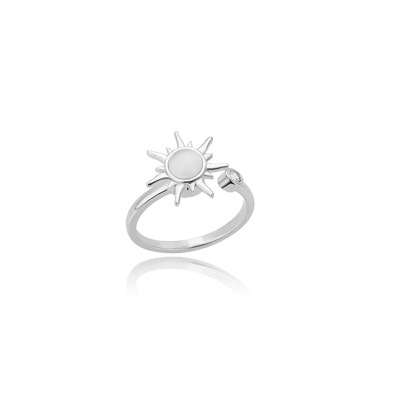 Bague Spinner Trèfle de Luxe – Anti-Stress Couleur Or 18K