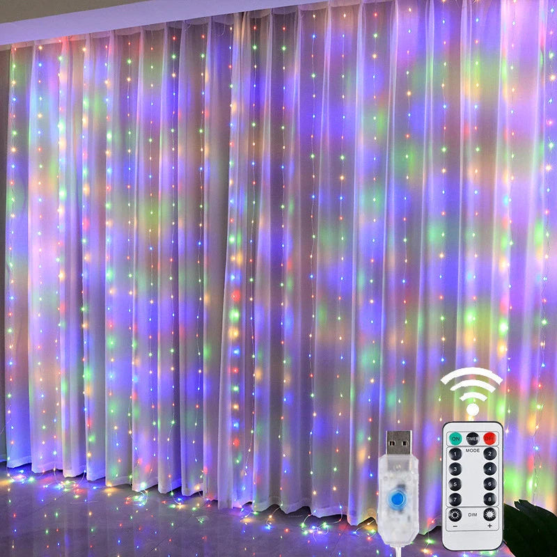 Rideau Lumineux LED à Fil de Cuivre – 8 Modes avec Télécommande USB