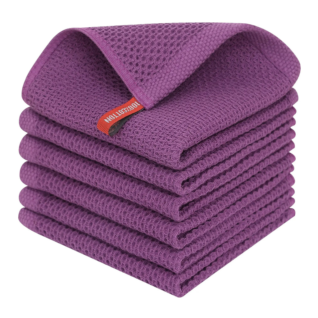 Torchons de Cuisine en Coton 100% – Tissage Gaufré Ultra Absorbant (Lot de 6)