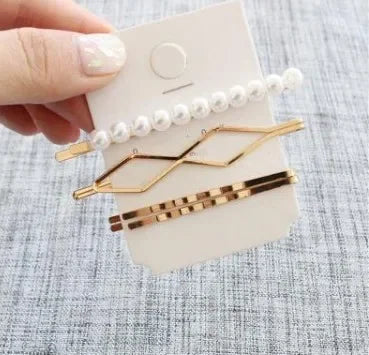 Korea Simple Metal Hair Clips for Women Geometric Rhombus Gold Silver Color Hairpins Hair Accessories Barrettes Clips