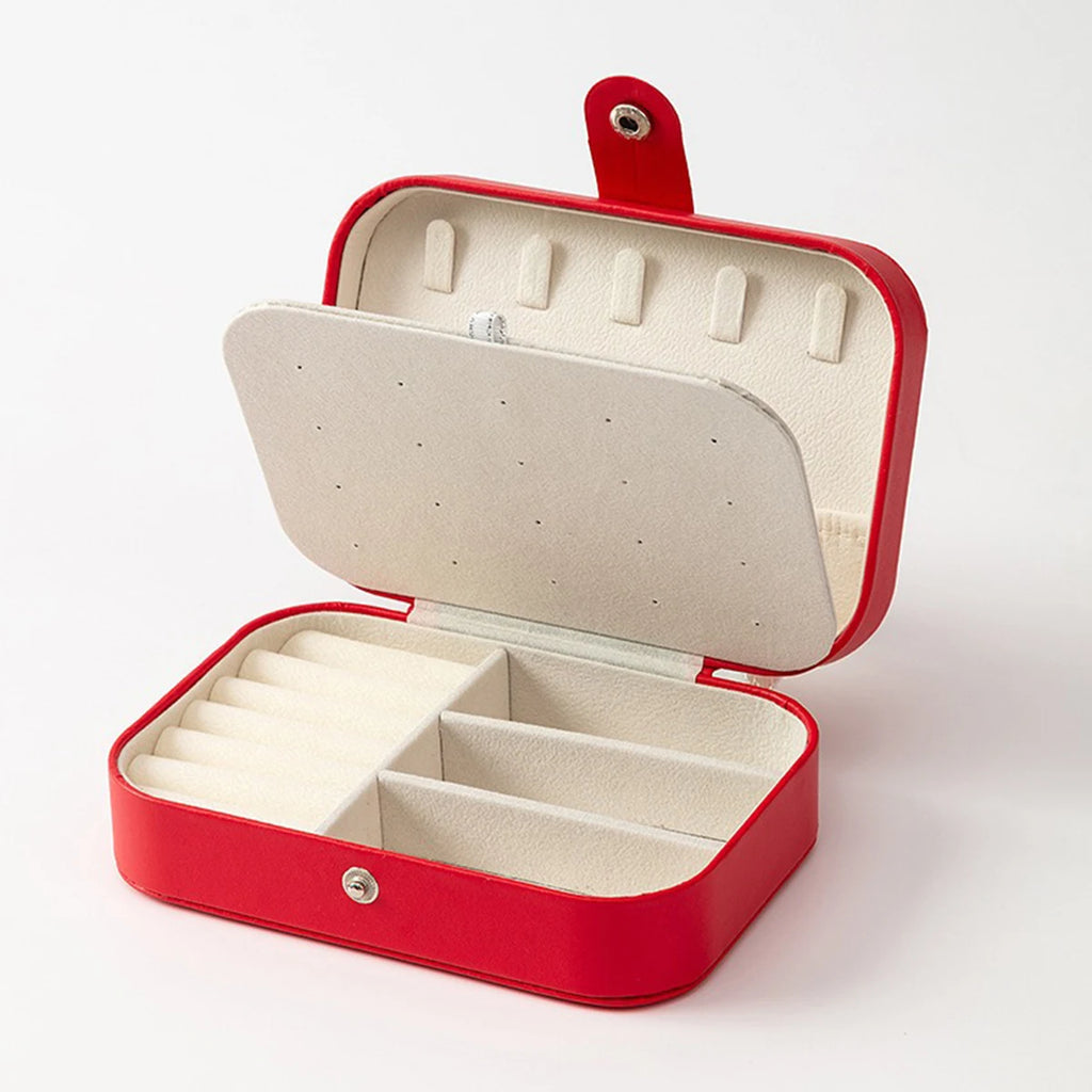 Boîte à Bijoux Portable Multi-Compartiments avec Doublure en Velours – Organisateur de Voyage