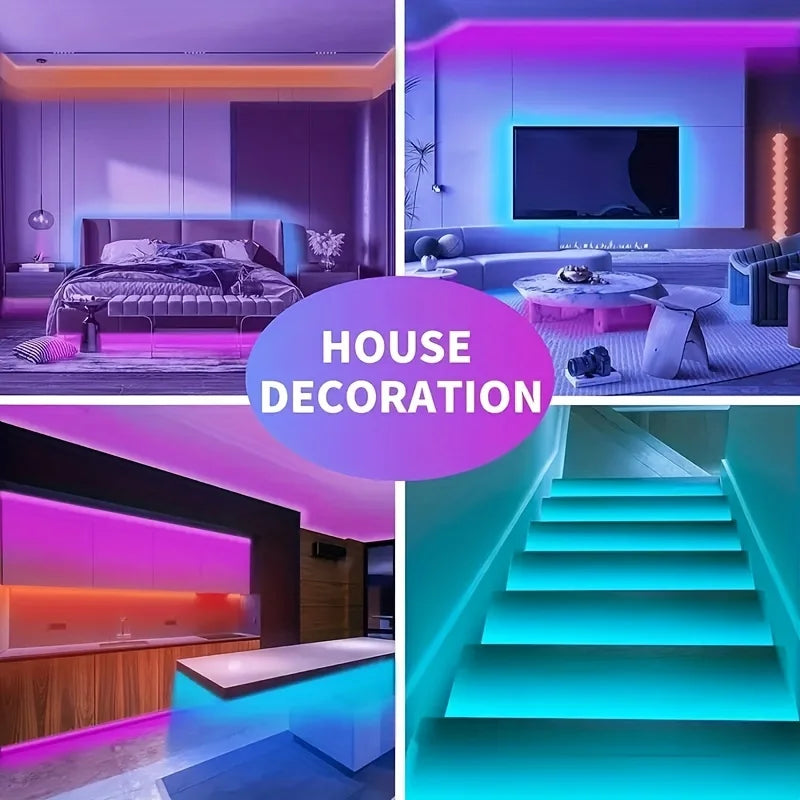 Bande Lumineuse LED RGB 5M – USB Multicolore avec Télécommande 24 Touches