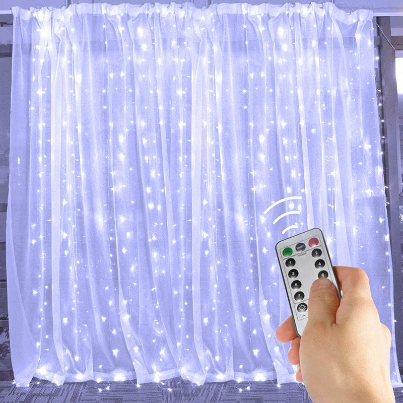 Rideau Lumineux LED à Fil de Cuivre – 8 Modes avec Télécommande USB
