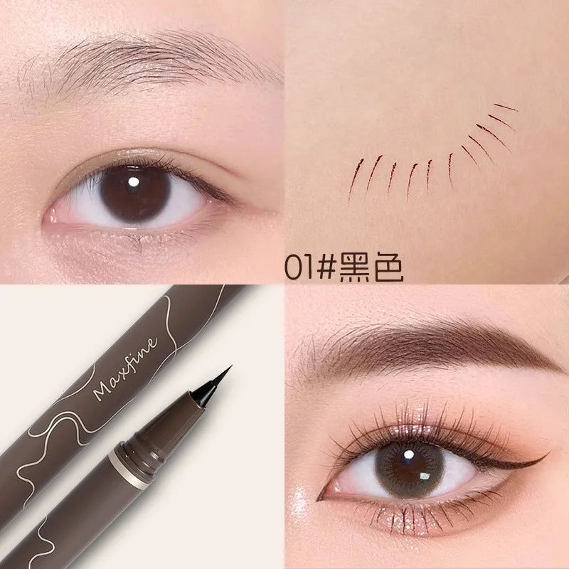 Stylo Eyeliner Imperméable – Pointe Très Fine, Séchage Rapide & Longue Tenue