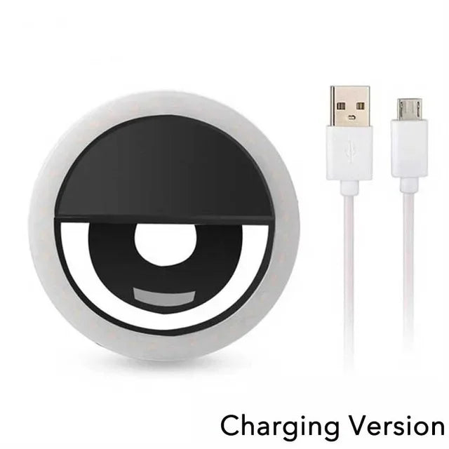 Anneau Lumineux LED Selfie – Recharge USB – Compatible iPhone & Android