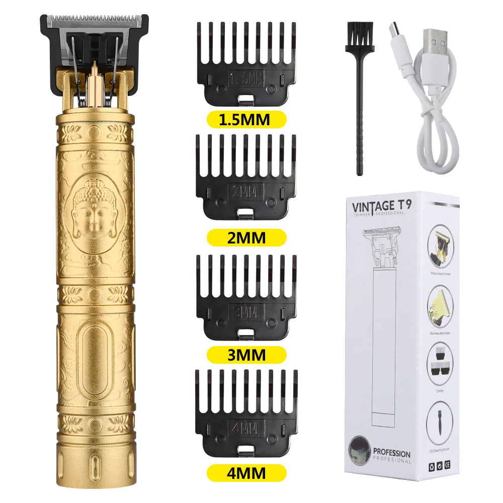 Tondeuse Cheveux Rétro T9 – Rasoir Electrique Professionnel pour Homme