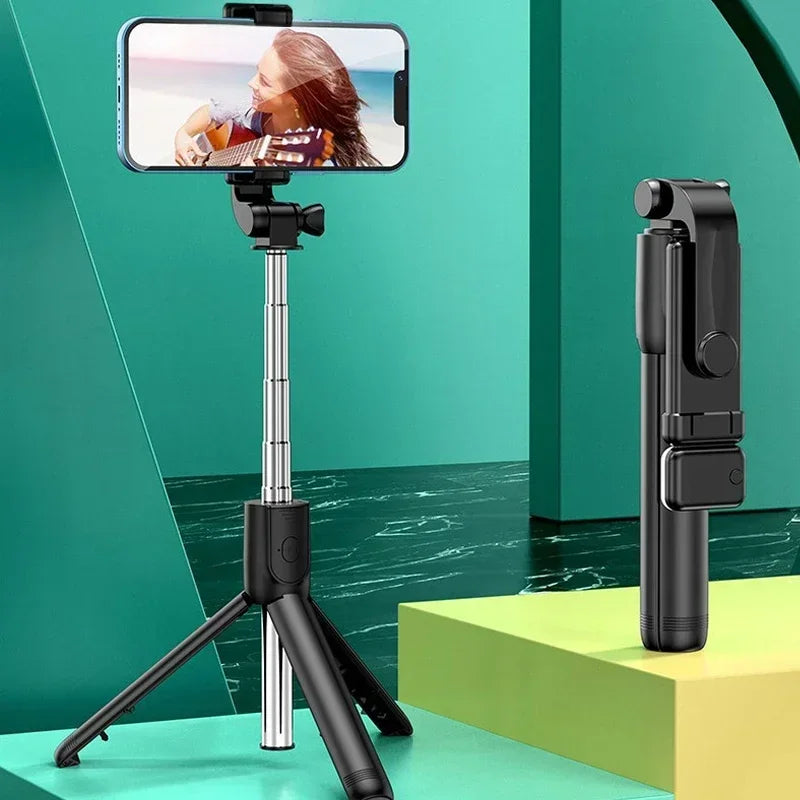 Trépied Selfie Stick Télescopique Bluetooth pour Smartphone – Support Portable Extensible jusqu’à 70 cm