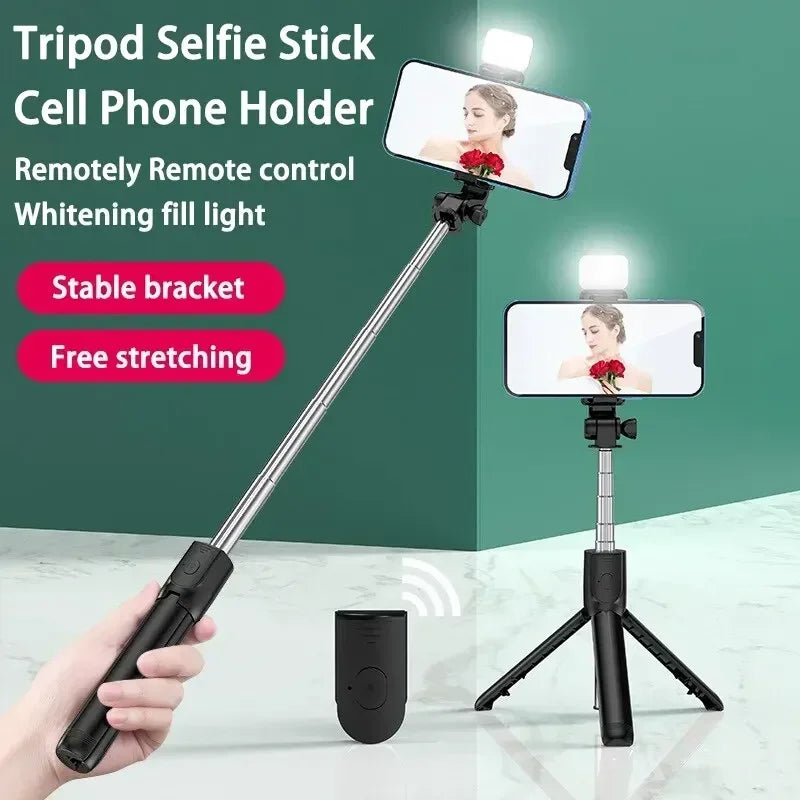 Trépied Selfie Stick Télescopique Bluetooth pour Smartphone – Support Portable Extensible jusqu’à 70 cm