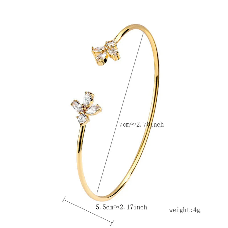 Bracelet Manchette Géométrique pour Femmes – Bijoux Mode Instagram en Zircone Cubique