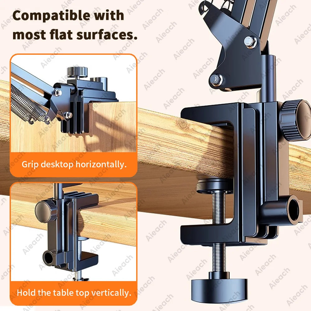 Support de Tablette et Téléphone pour Lit – Bras Métallique 90 cm Rotatif 360°