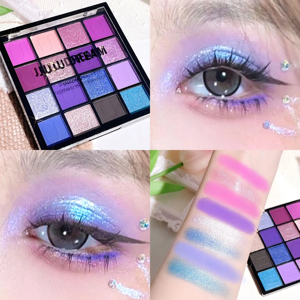 Palette de Fards à Paupières 16 Couleurs – Koi, Sirène & Forêt Enchantée
