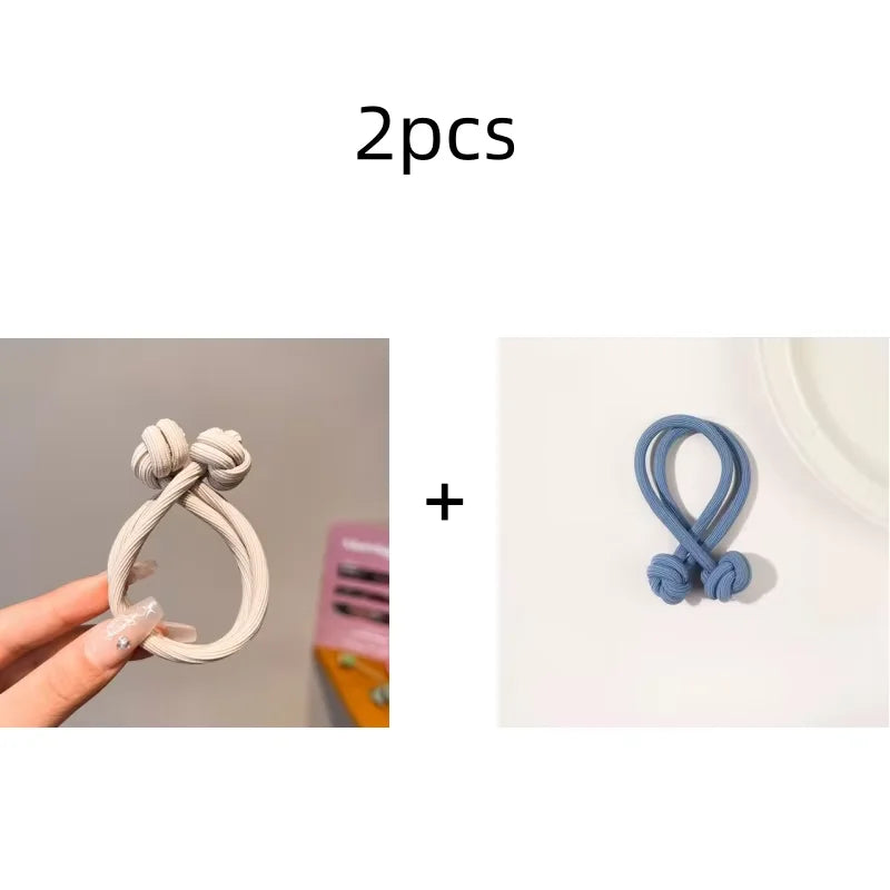 Attaches de Cheveux Elastiques Simples pour Femmes - Multicolors