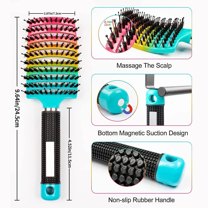 Brosse à Cheveux Magique de Massage du Cuir Chevelu – Démêlant pour Tout Type de Cheveux