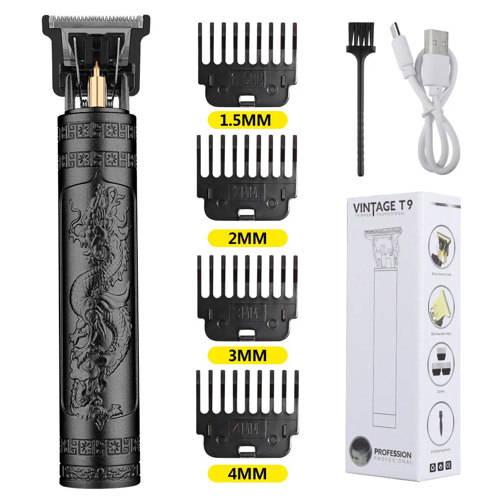 Tondeuse Cheveux Rétro T9 – Rasoir Electrique Professionnel pour Homme