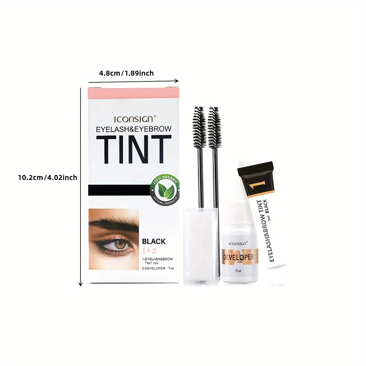 Kit Teinture Sourcils Semi-Permanent 2-en-1
