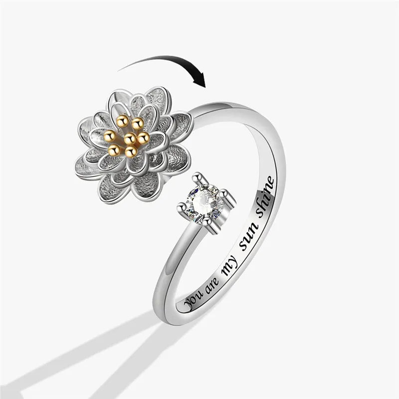 Bague Rotative Anti-Stress pour Femme, Multichoix, Bijoux Élégant