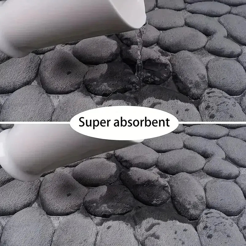 Tapis en Microfibre Gaufrée – Antidérapant pour Salle de Bain et Salon