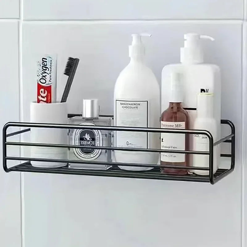 Étagère Murale Flottante – Organisateur en Métal pour Salle de Bain et Cuisine