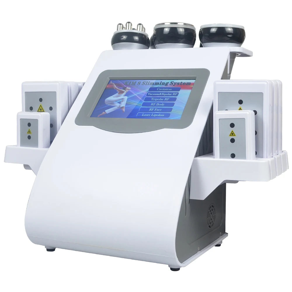 Machine à Cavitation Ultrasonique 40k, système sous vide 6 en 1, Amincissante, Lifting du visage, Réduction de la Cellulite