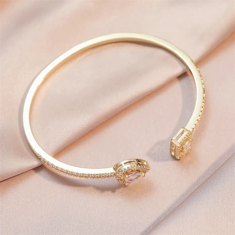Bracelet Manchette Géométrique pour Femmes – Bijoux Mode Instagram en Zircone Cubique