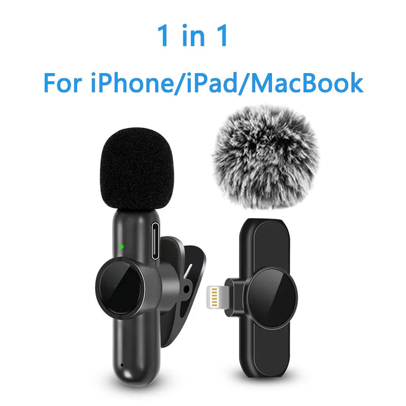 Microphone Lavallière sans fil 2.4G – Audio et Vidéo Haute Qualité