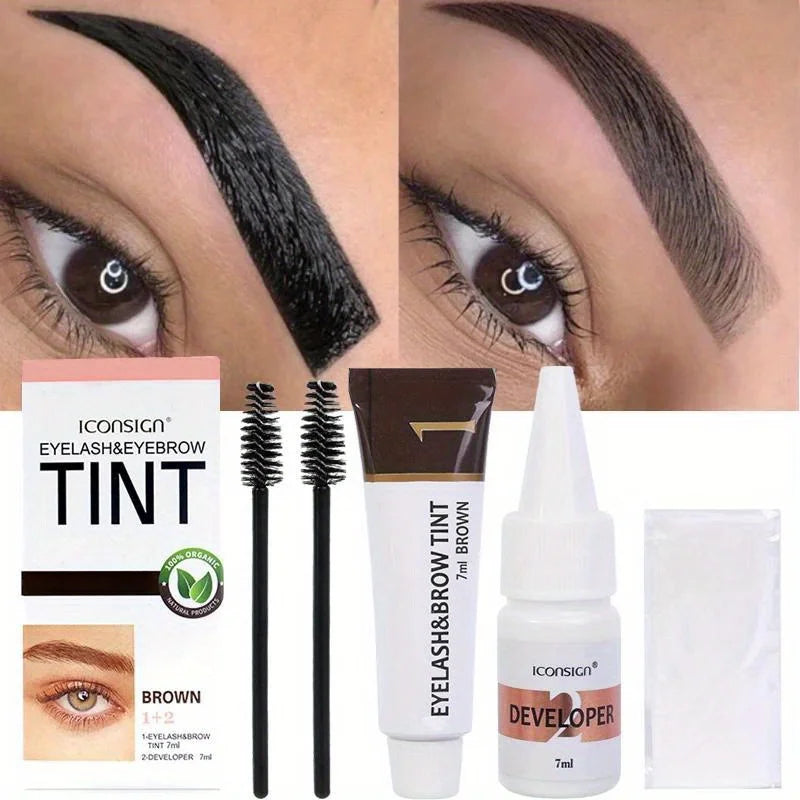 Kit Teinture Sourcils Semi-Permanent 2-en-1