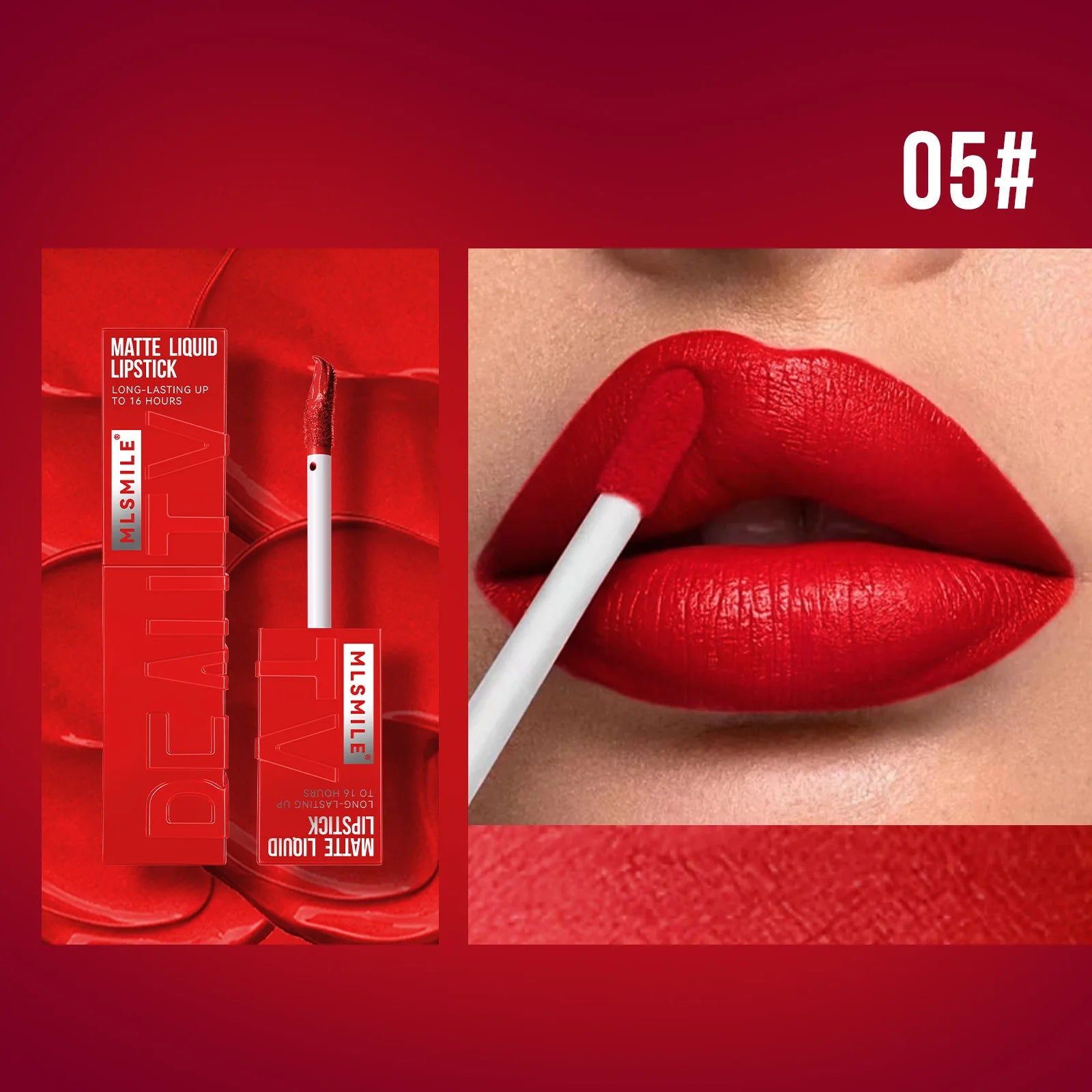 Rouge à Lèvres Liquide Satin Velours – Anti-Adhésif, Imperméable & Longue Durée