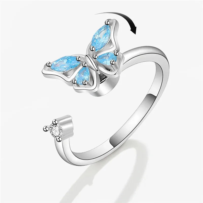 Bague Rotative Anti-Stress pour Femme, Multichoix, Bijoux Élégant