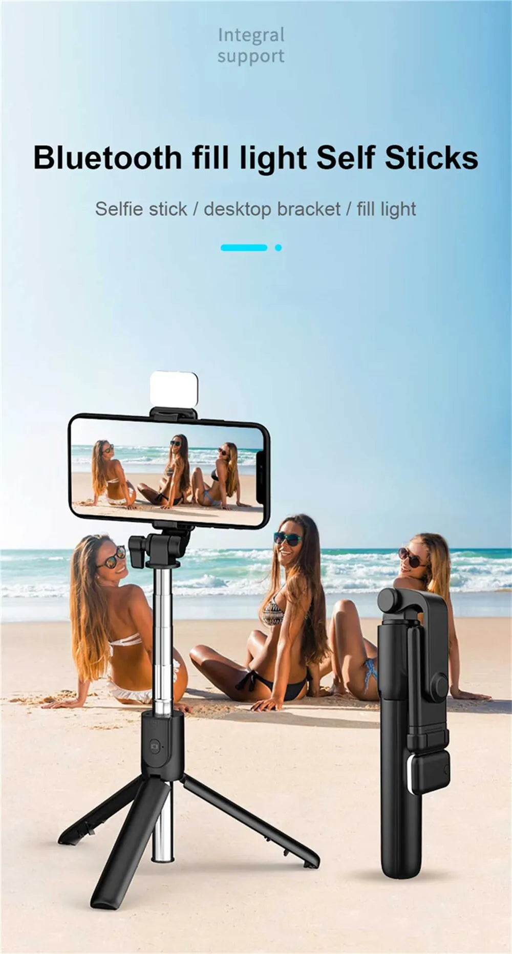 Nouveau Bâton Selfie Bluetooth Dépliable