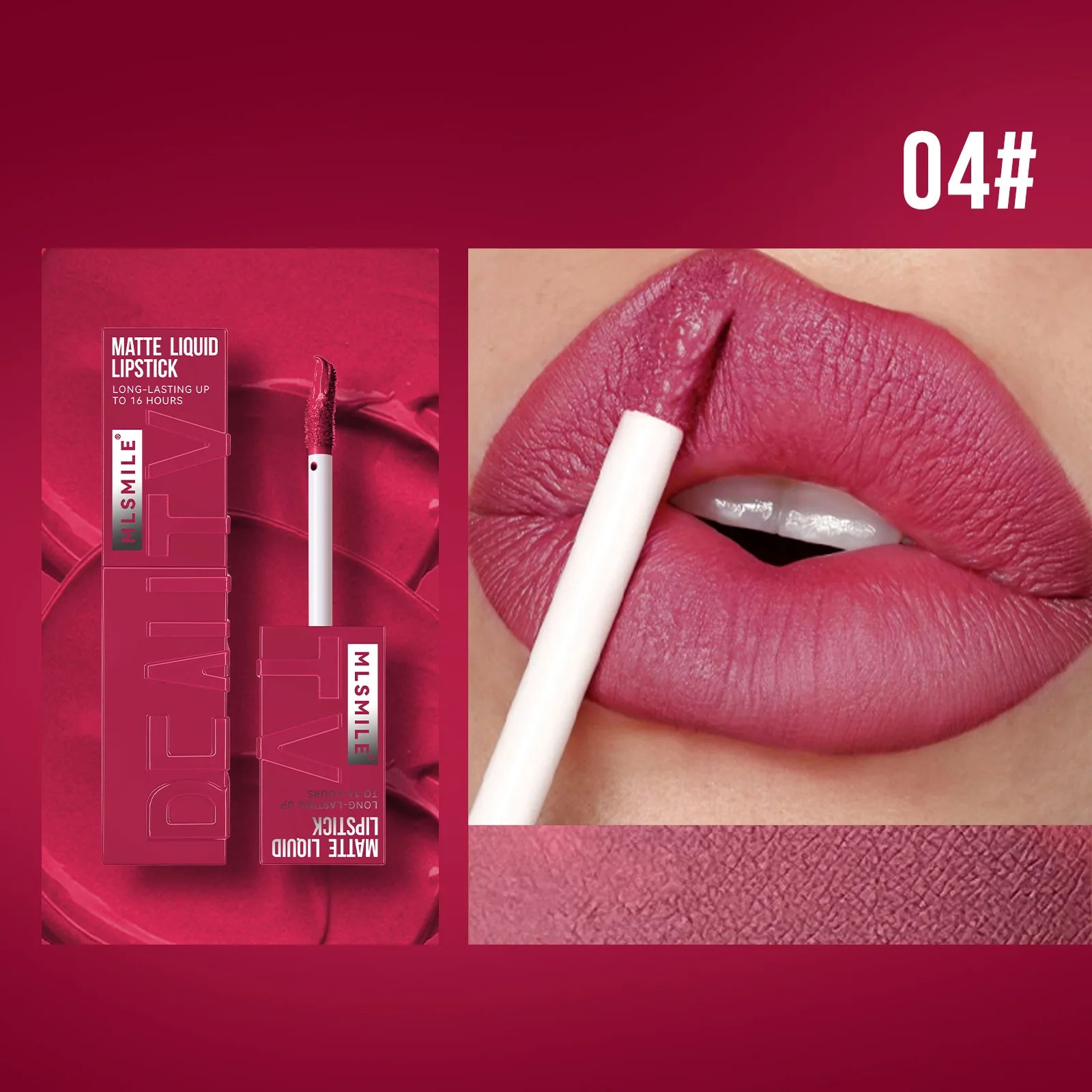 Rouge à Lèvres Liquide Satin Velours – Anti-Adhésif, Imperméable & Longue Durée