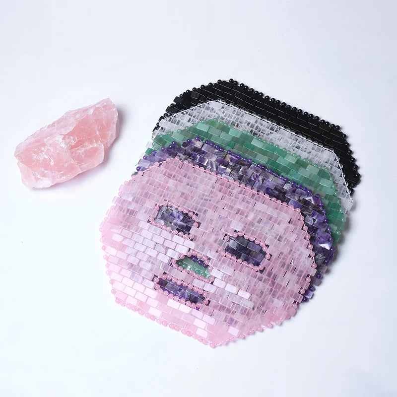 Jade Full Face Mask Massager Stone Sleep Mask Face Massager