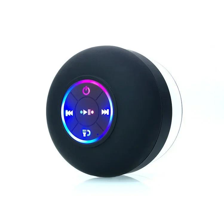 Haut-Parleur De Douche Bluetooth Mini Portable Sans Fil Avec Micro, Ventouse IPX4 Résistant À L’Eau, Piscine Et Rivière