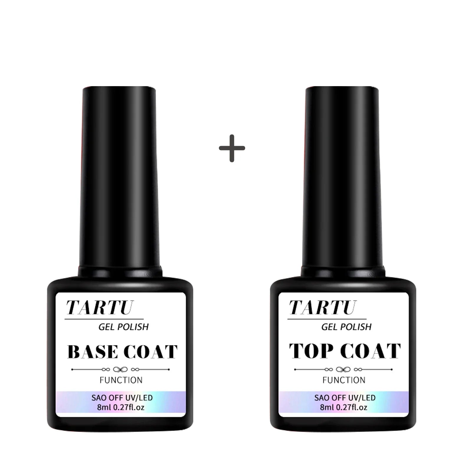 Ensemble de Gel Nail Art 8 ml – Gel de Base, Gel de Finition et Gel de Finition Mate pour Ongles