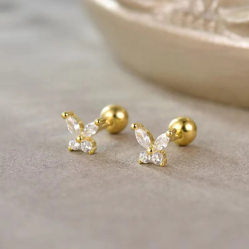 Boucles d’Oreilles Cœur à Vis – Hypoallergénique pour Cartilage Helix