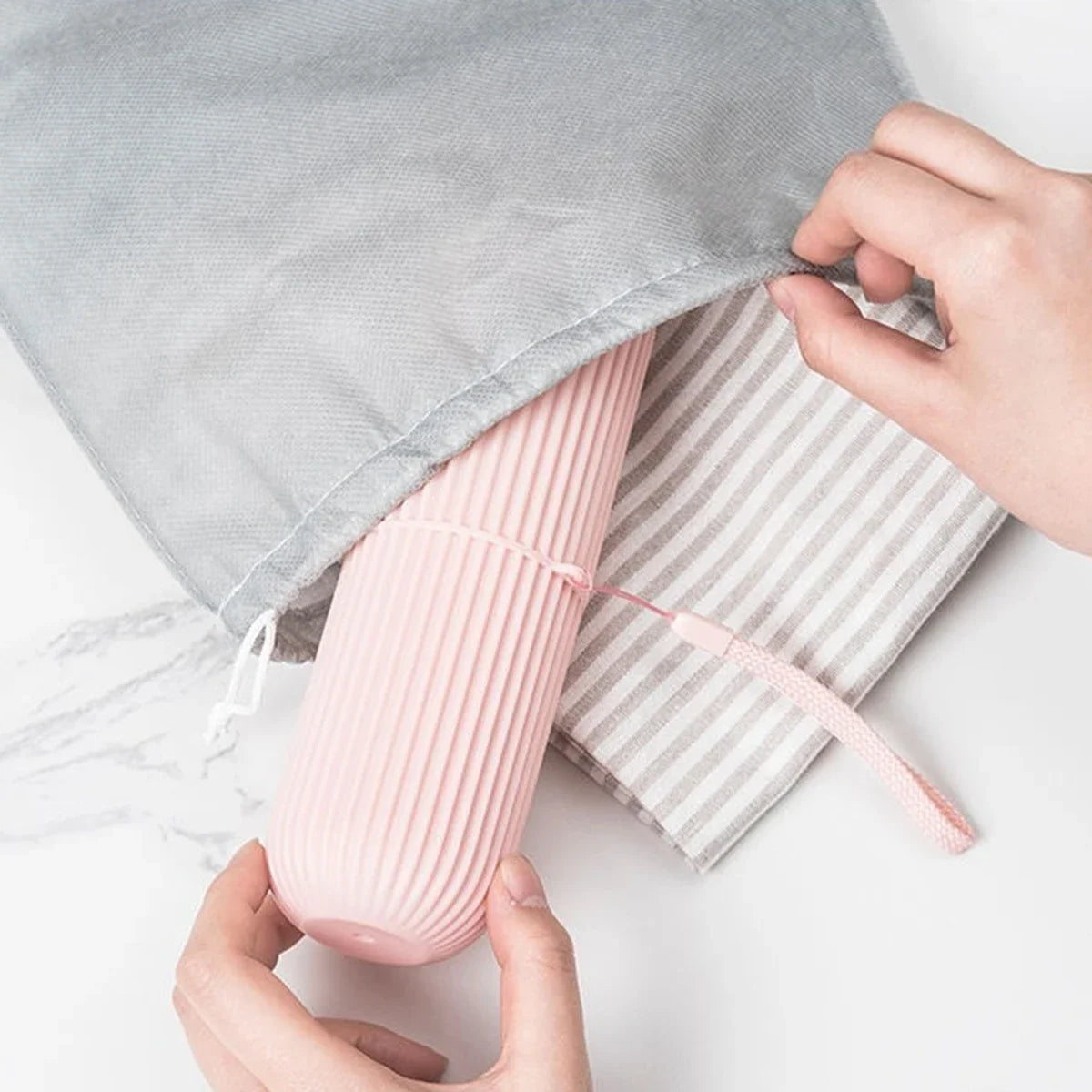 Boîte de Rangement Portable pour Brosse à Dents & Dentifrice