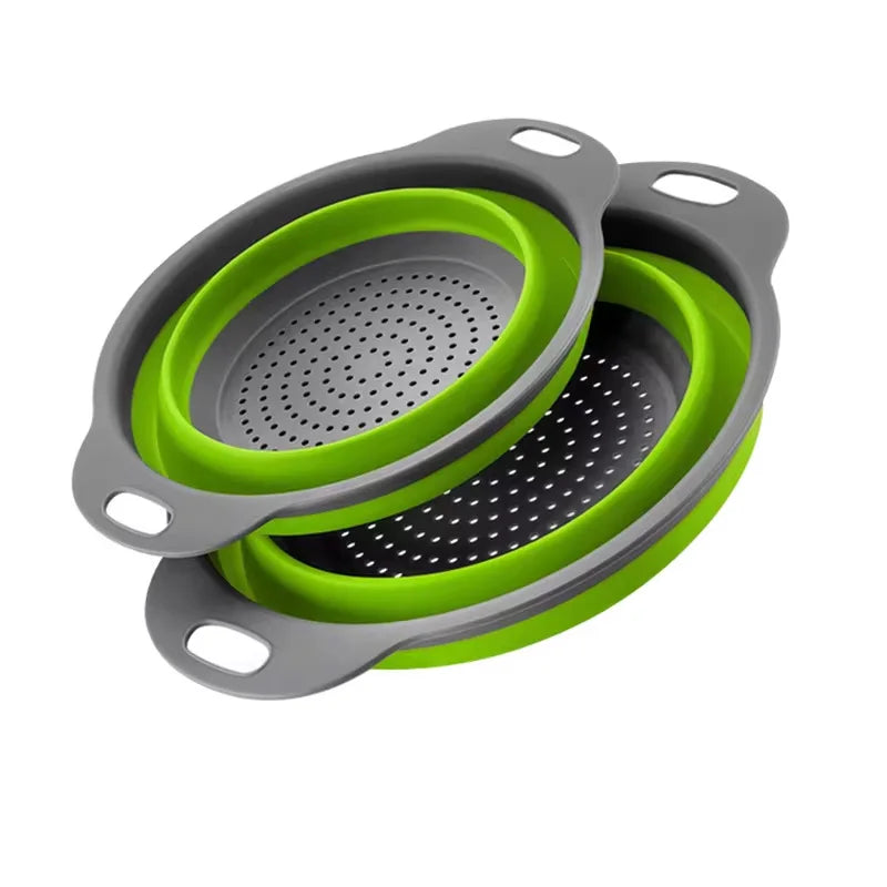 Panier de Vidange Pliant en Silicone – Passoire et Egouttoir Pliable pour Fruits et Légumes