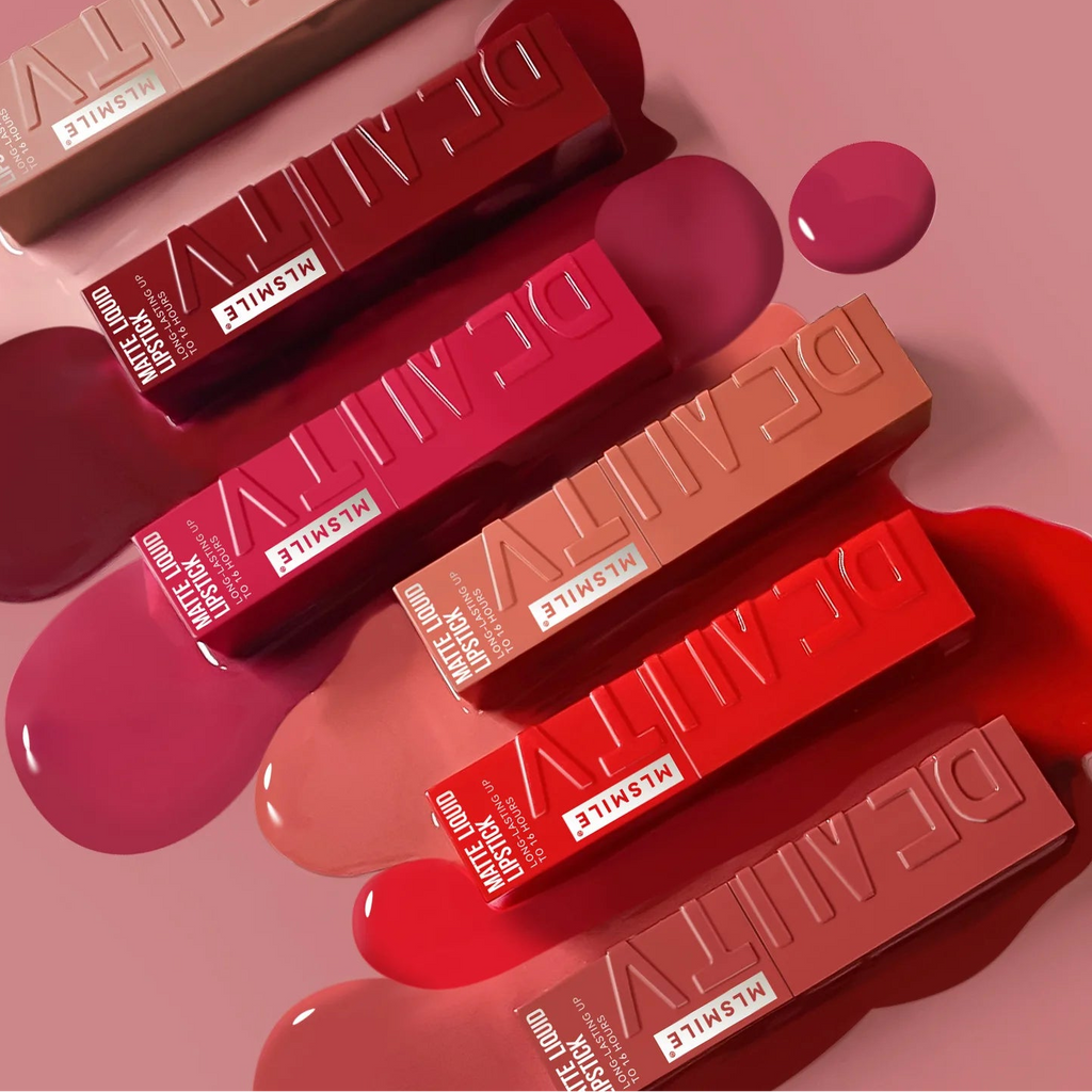 Rouge à Lèvres Liquide Satin Velours – Anti-Adhésif, Imperméable & Longue Durée