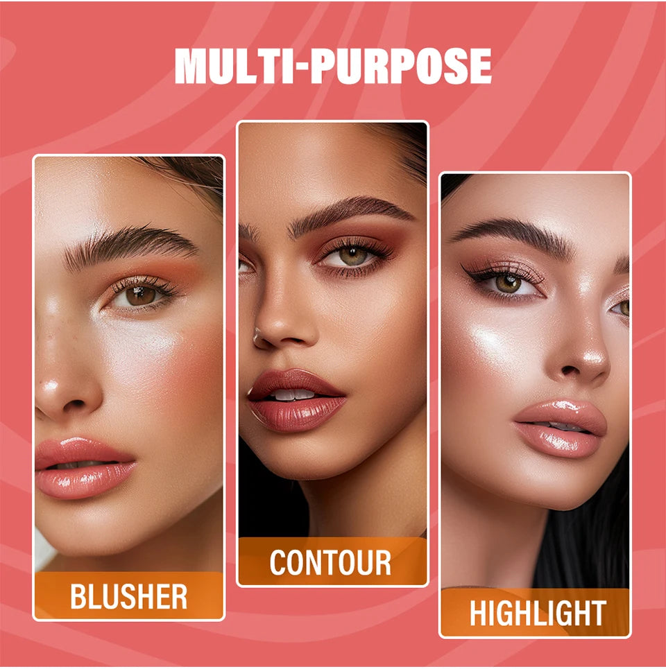 Bronzer & Highlighter Poudre – Contouring Effet Soleil Mat & Lumineux