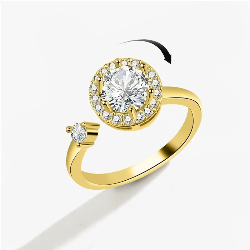 Bague Rotative Anti-Stress pour Femme, Multichoix, Bijoux Élégant