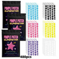 Patchs Anti-Acné Étoilés Multicolores – 480 pièces