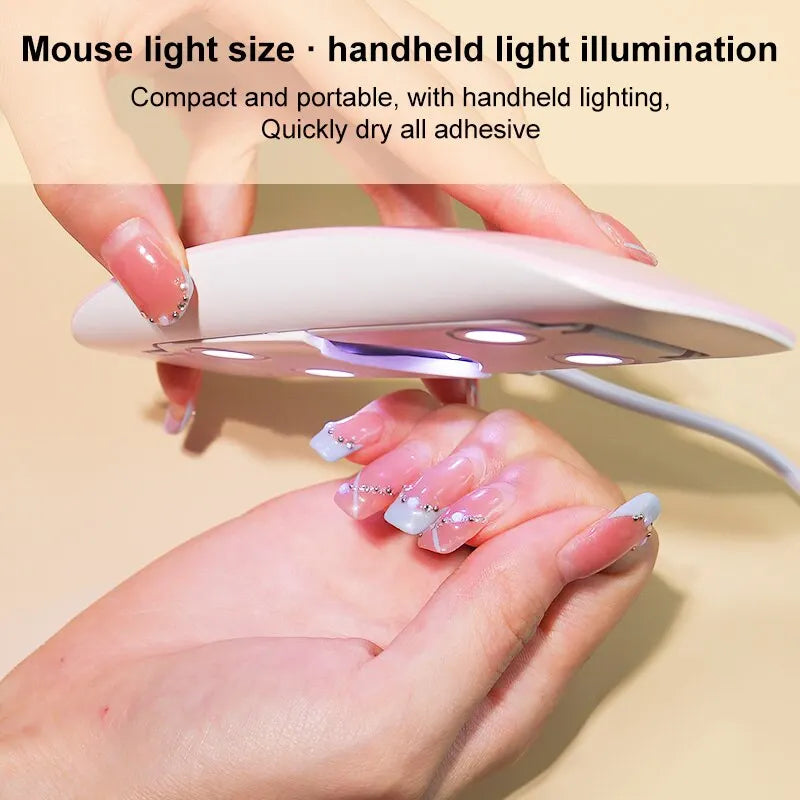 Mini Sèche-Ongles Portable 6W – Lampe LED UV de Manucure avec Câble USB