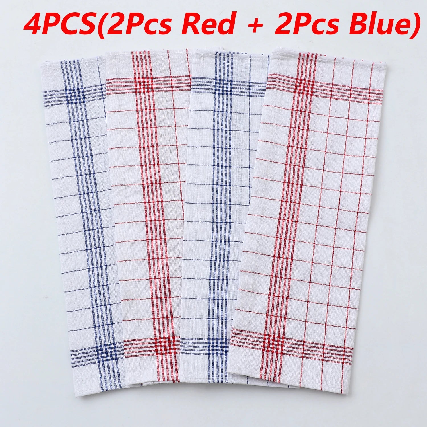 Large Plaid Kitchen Dish Towels Absorbent Tea Towels Soft and Reusable Cleaning Cloths Quick Drying Dish Rags for Washing Dishes