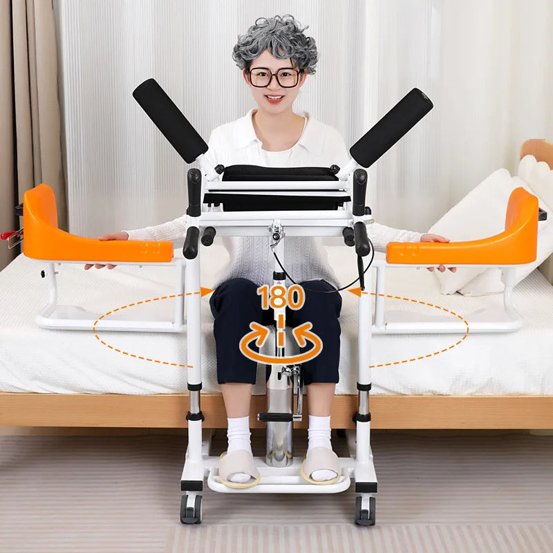 Chaise Hydraulique de Transfert d'ascenseur Patient W/180 ° Bac de lit à Siège Fendu