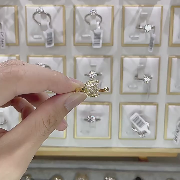 Bague Rotative Anti-Stress de Luxe –  Cristal, Tendance, Luxueux